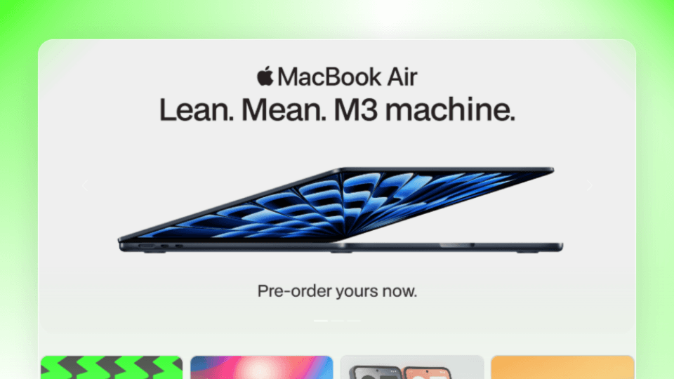 Categorized electronics product catalog