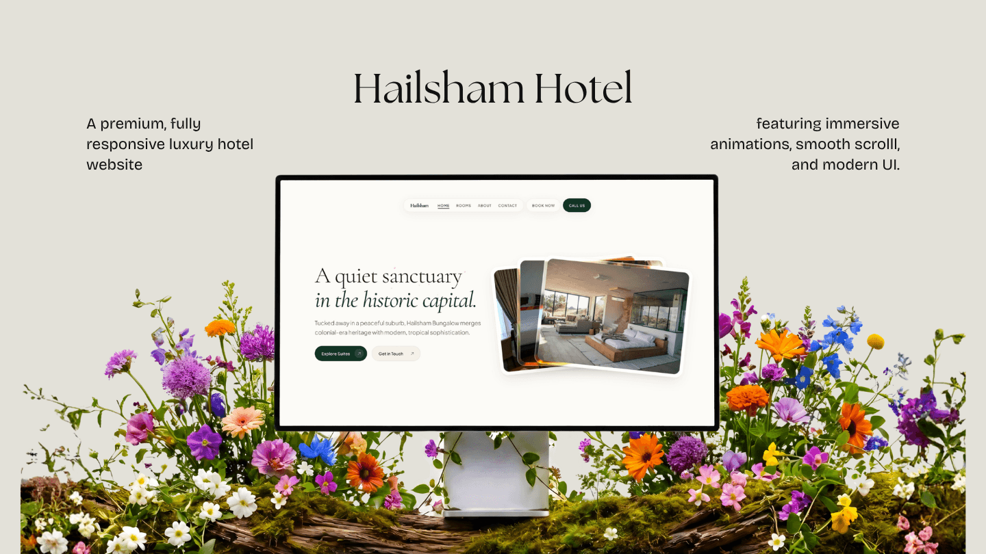 Hailsham Hotel Website Preview Mockup